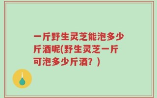 一斤野生灵芝能泡多少斤酒呢(野生灵芝一斤可泡多少斤酒？)