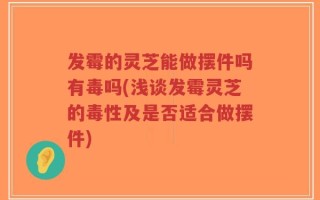 发霉的灵芝能做摆件吗有毒吗(浅谈发霉灵芝的毒性及是否适合做摆件)