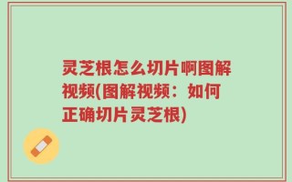 灵芝根怎么切片啊图解视频(图解视频：如何正确切片灵芝根)