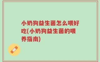 小奶狗益生菌怎么喂好吃(小奶狗益生菌的喂养指南)