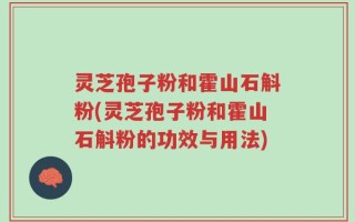 灵芝孢子粉和霍山石斛粉(灵芝孢子粉和霍山石斛粉的功效与用法)