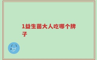 1益生菌大人吃哪个牌子