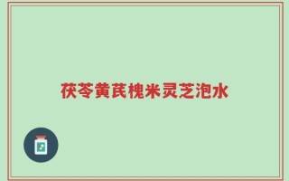 茯苓黄芪槐米灵芝泡水