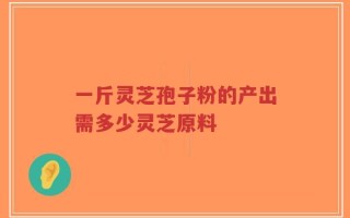 一斤灵芝孢子粉的产出需多少灵芝原料
