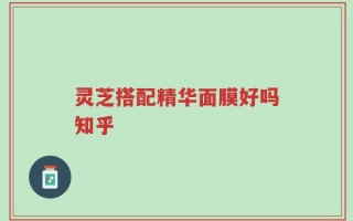 灵芝搭配精华面膜好吗知乎