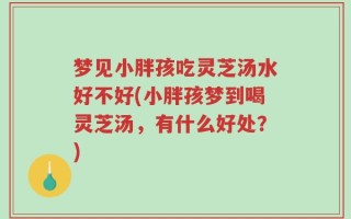 梦见小胖孩吃灵芝汤水好不好(小胖孩梦到喝灵芝汤，有什么好处？)