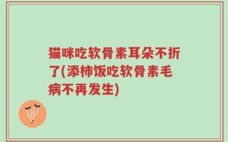 猫咪吃软骨素耳朵不折了(添柿饭吃软骨素毛病不再发生)