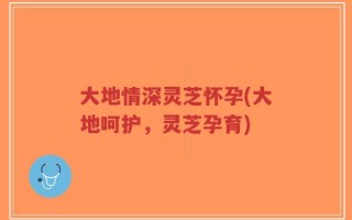 大地情深灵芝怀孕(大地呵护，灵芝孕育)