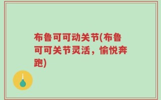 布鲁可可动关节(布鲁可可关节灵活，愉悦奔跑)