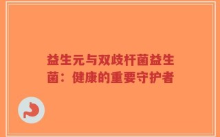益生元与双歧杆菌益生菌：健康的重要守护者