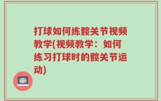 打球如何练髋关节视频教学(视频教学：如何练习打球时的髋关节运动)