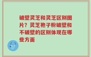 破壁灵芝和灵芝区别图片？灵芝袍子粉破壁和不破壁的区别体现在哪些方面
