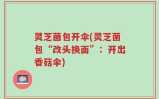灵芝菌包开伞(灵芝菌包“改头换面”：开出香菇伞)