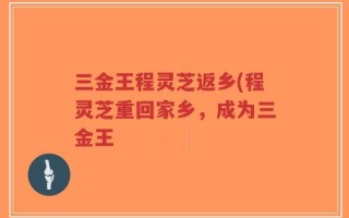 三金王程灵芝返乡(程灵芝重回家乡，成为三金王