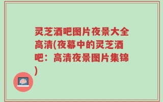 灵芝酒吧图片夜景大全高清(夜幕中的灵芝酒吧：高清夜景图片集锦)