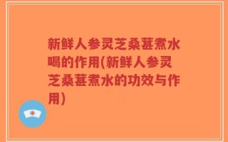 新鲜人参灵芝桑葚煮水喝的作用(新鲜人参灵芝桑葚煮水的功效与作用)