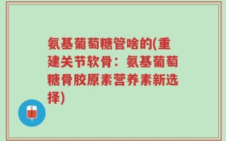 氨基葡萄糖管啥的(重建关节软骨：氨基葡萄糖骨胶原素营养素新选择)