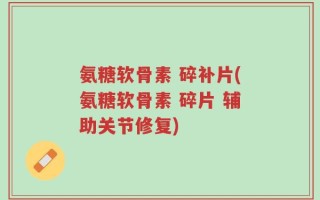 氨糖软骨素 碎补片(氨糖软骨素 碎片 辅助关节修复)