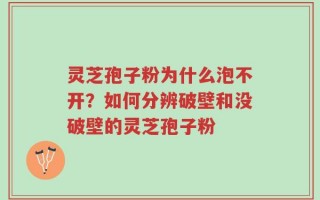 灵芝孢子粉为什么泡不开？如何分辨破壁和没破壁的灵芝孢子粉