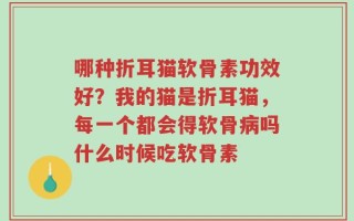 哪种折耳猫软骨素功效好？我的猫是折耳猫，每一个都会得软骨病吗什么时候吃软骨素