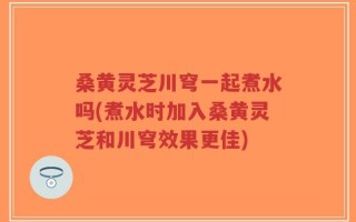 桑黄灵芝川穹一起煮水吗(煮水时加入桑黄灵芝和川穹效果更佳)