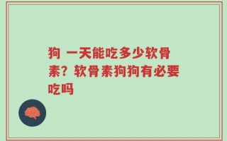 狗 一天能吃多少软骨素？软骨素狗狗有必要吃吗