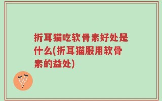 折耳猫吃软骨素好处是什么(折耳猫服用软骨素的益处)