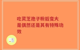 吃灵芝孢子粉后变大 是偶然还是其有特殊功效