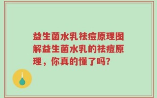 益生菌水乳祛痘原理图解益生菌水乳的祛痘原理，你真的懂了吗？