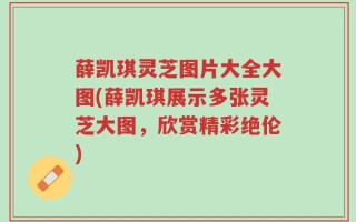 薛凯琪灵芝图片大全大图(薛凯琪展示多张灵芝大图，欣赏精彩绝伦)