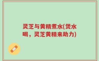 灵芝与黄精煮水(煲水喝，灵芝黄精来助力)