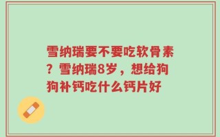 雪纳瑞要不要吃软骨素？雪纳瑞8岁，想给狗狗补钙吃什么钙片好