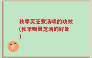 秋季灵芝煮汤喝的功效(秋季喝灵芝汤的好处)