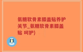 氨糖软骨素膝盖贴养护关节_氨糖软骨素膝盖贴 呵护)