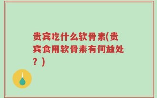 贵宾吃什么软骨素(贵宾食用软骨素有何益处？)