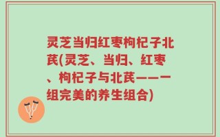 灵芝当归红枣枸杞子北芪(灵芝、当归、红枣、枸杞子与北芪——一组完美的养生组合)