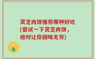 灵芝肉饼推荐哪种好吃(尝试一下灵芝肉饼，绝对让你回味无穷)