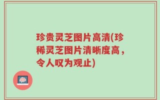 珍贵灵芝图片高清(珍稀灵芝图片清晰度高，令人叹为观止)