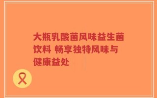 大瓶乳酸菌风味益生菌饮料 畅享独特风味与健康益处