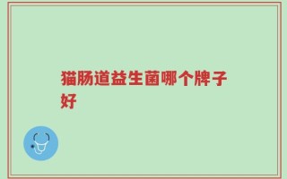猫肠道益生菌哪个牌子好