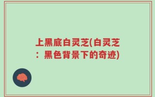 上黑底白灵芝(白灵芝：黑色背景下的奇迹)