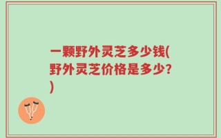 一颗野外灵芝多少钱(野外灵芝价格是多少？)