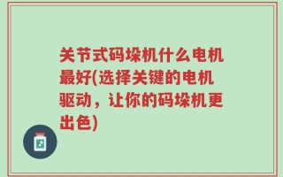 关节式码垛机什么电机最好(选择关键的电机驱动，让你的码垛机更出色)