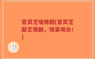 官灵芝唱豫剧(官灵芝献艺豫剧，惊呆观众！)