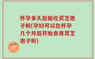 怀孕多久后能吃灵芝孢子粉(孕妇可以在怀孕几个月后开始食用灵芝孢子粉)