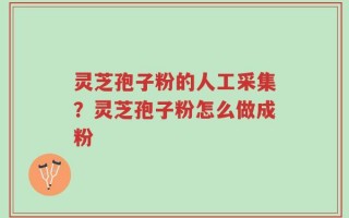 灵芝孢子粉的人工采集？灵芝孢子粉怎么做成粉