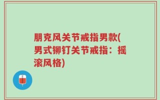 朋克风关节戒指男款(男式铆钉关节戒指：摇滚风格)