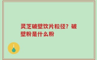 灵芝破壁饮片粒径？破壁粉是什么粉