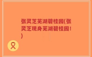 张灵芝芜湖碧桂园(张灵芝现身芜湖碧桂园！)