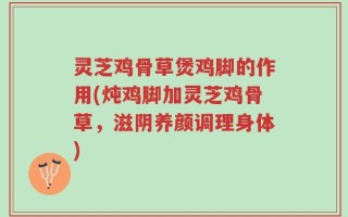 灵芝鸡骨草煲鸡脚的作用(炖鸡脚加灵芝鸡骨草，滋阴养颜调理身体)